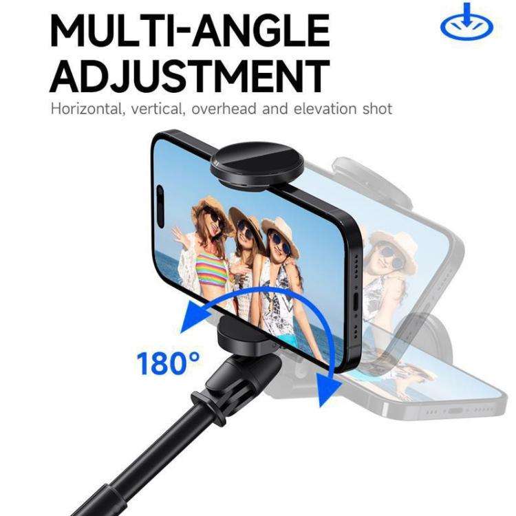 TT01 1.77m All-in-one Auto Pop Open Tripod Magnetic Remote Selfie Stick(Black)