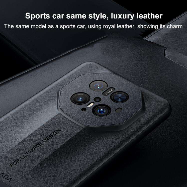 For Huawei Mate 70 Pro / Mate 70 Pro+ SULADA Splicing Plain Leather PC Shockproof Phone Case(Red)