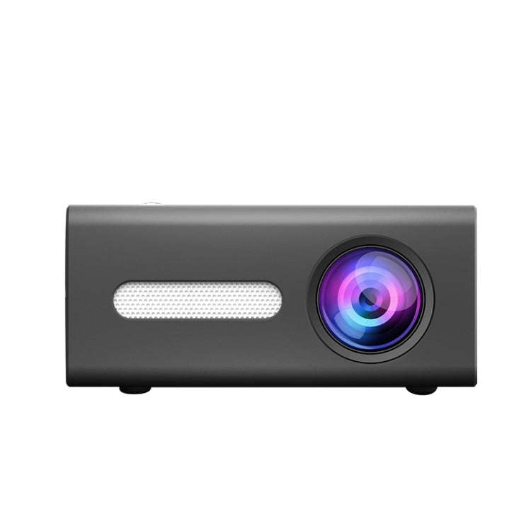 T300 25ANSI LED Portable Home Multimedia Game Projector, US Plug(Black)