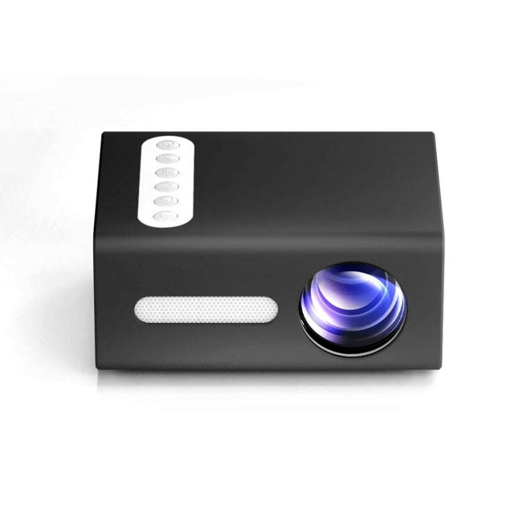 T300 25ANSI LED Portable Home Multimedia Game Projector, US Plug(Black)