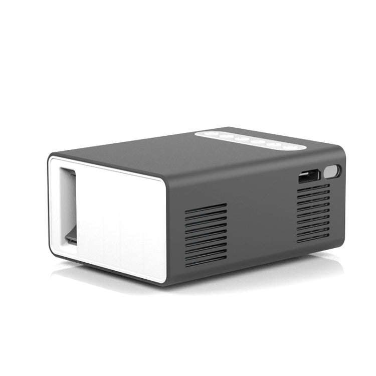 T300 25ANSI LED Portable Home Multimedia Game Projector, US Plug(Black)