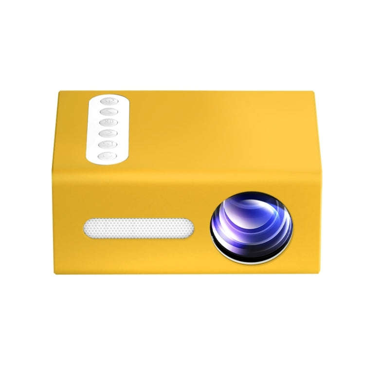 T300 25ANSI LED Portable Home Multimedia Game Projector, US Plug(Yellow)