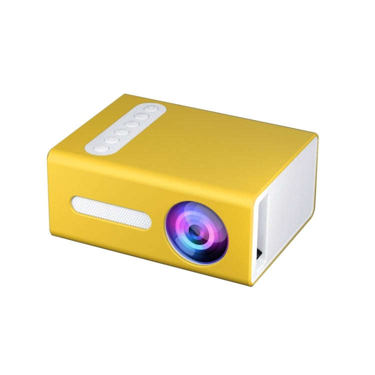 T300 25ANSI LED Portable Home Multimedia Game Projector, US Plug(Yellow)