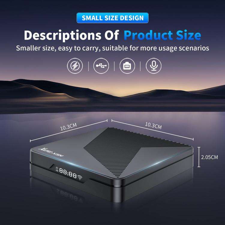 X88 Pro X5M Android 14.0 Smart TV Box, 4GB+32GB, S905X5M 2.0GHz 64-bit Quad-core Cortex-A55(EU Plug)