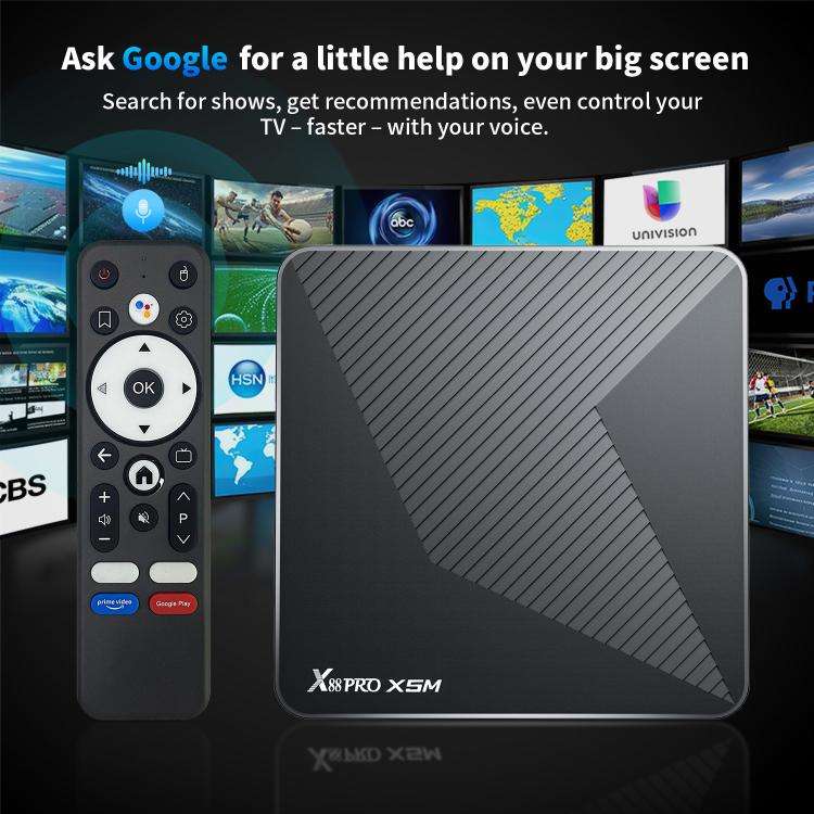 X88 Pro X5M Android 14.0 Smart TV Box, 2GB+16GB, S905X5M 2.0GHz 64-bit Quad-core Cortex-A55(EU Plug)
