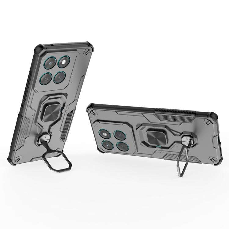 For Motorola Edge 60 Fusion Metal Kickstand TPU Hybrid PC Phone Case(Black)