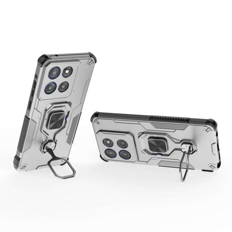 For Motorola Edge 60 Stylus Metal Kickstand TPU Hybrid PC Phone Case(Grey)