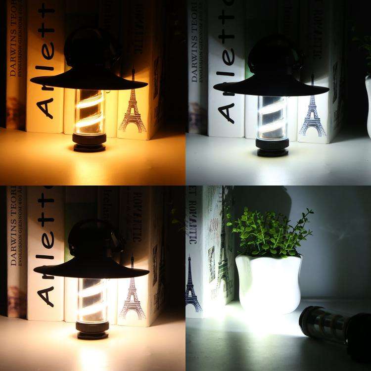 KXK-818 Outdoor Emergency Lamp Camping Light Portable Tent Lantern(Black)