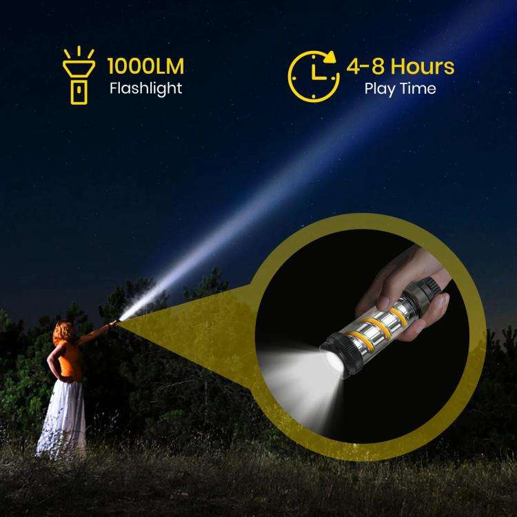 KXK-818 Outdoor Emergency Lamp Camping Light Portable Tent Lantern(Black)