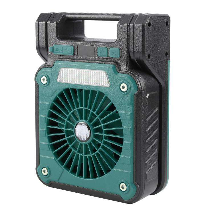 F3 Solar Powered USB Charging Portable Fan Camping Light(Green)
