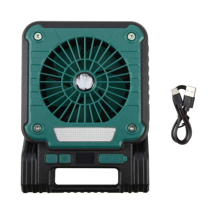 F3 Solar Powered USB Charging Portable Fan Camping Light(Green)