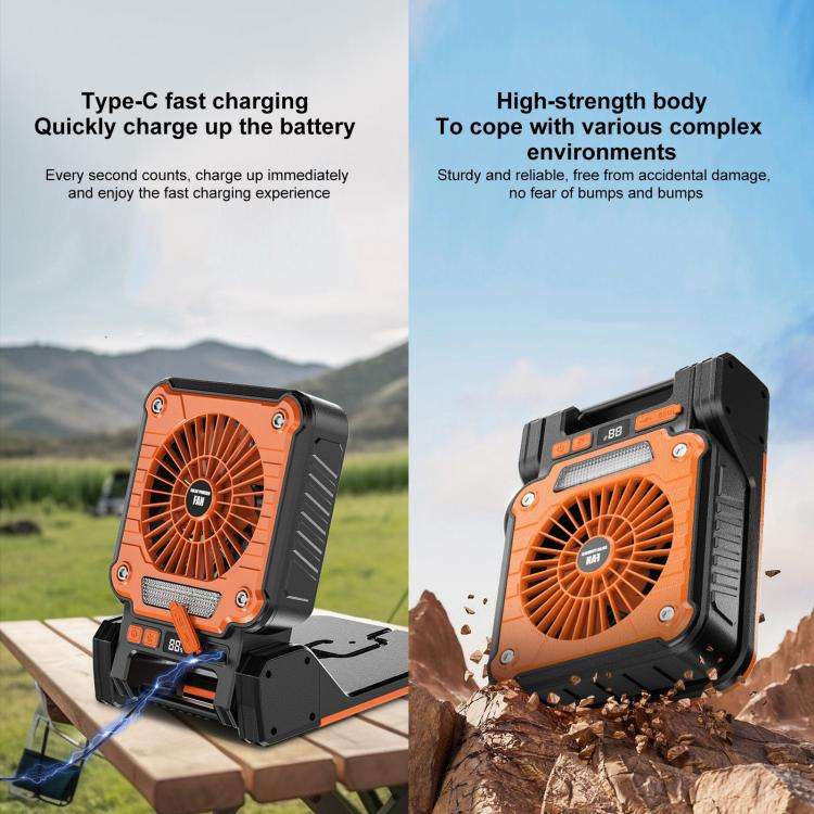 F3 Solar Powered USB Charging Portable Fan Camping Light(Green)
