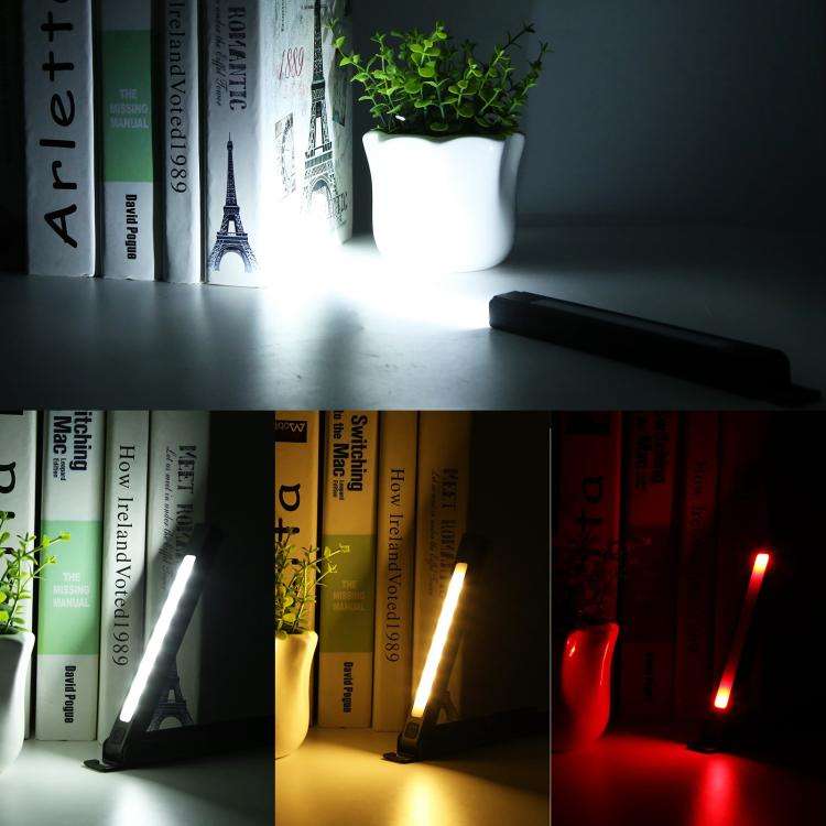 W09 Multifunctional Folding Pen Lamp LED Outdoor Work Flashlight(Black)