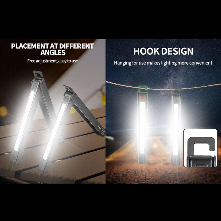 W09 Multifunctional Folding Pen Lamp LED Outdoor Work Flashlight(Black)