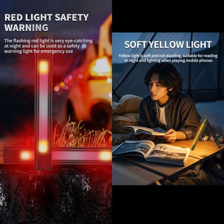 W09 Multifunctional Folding Pen Lamp LED Outdoor Work Flashlight(Black)