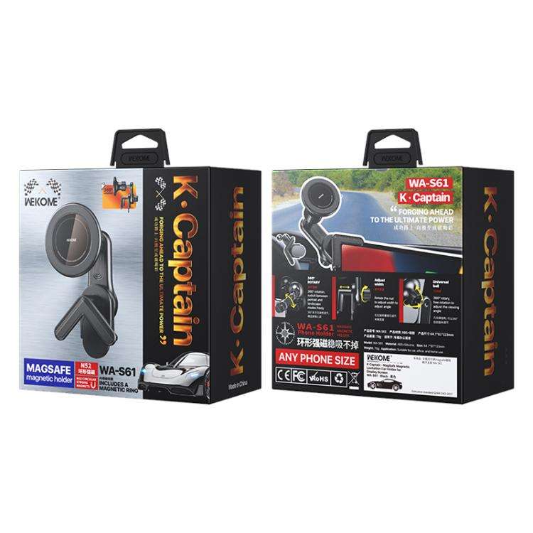 WK WA-S61 Car Display Screen MagSafe Floating Phone Holder(Black)