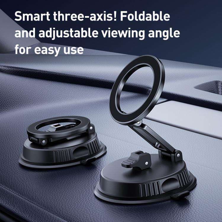 Car MagSafe Magnetic Vacuum Suction Cup Phone Holder(Black)