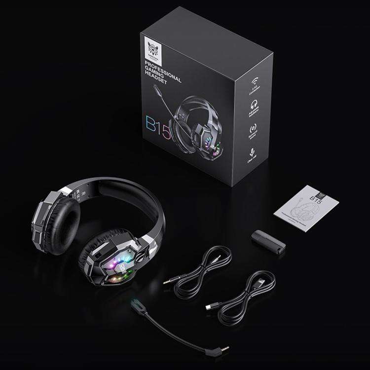 ONIKUMA B15 Tri-mode Bluetooth, 2.4G, Wired E-sports Game Headset(Black)