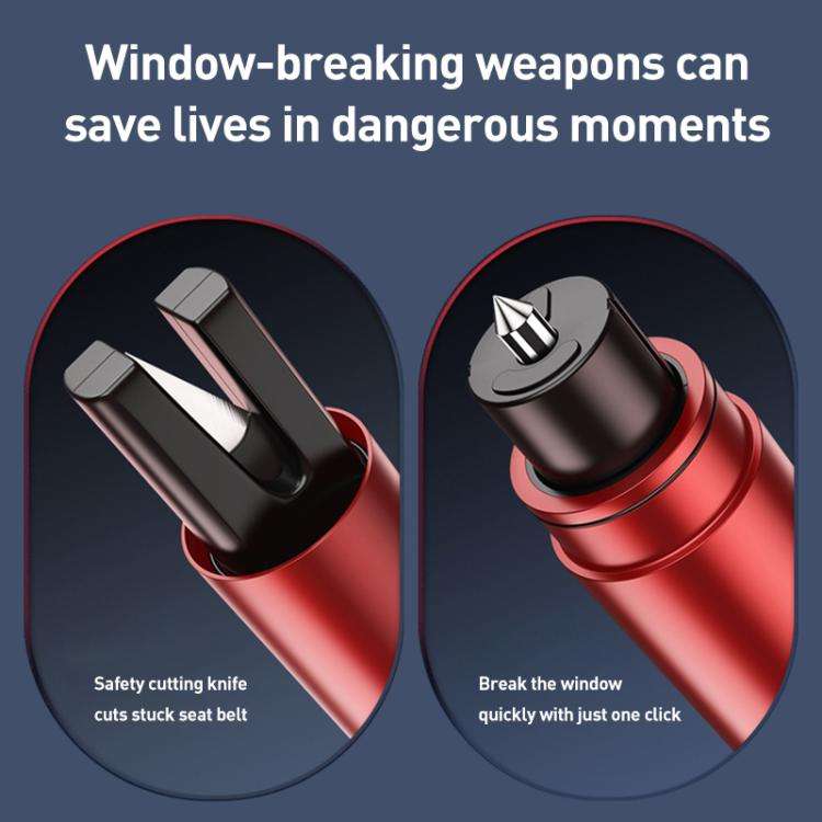 Car Breakster Escape Emergency Safety Hammer Seat Belt Cutter(Red)
