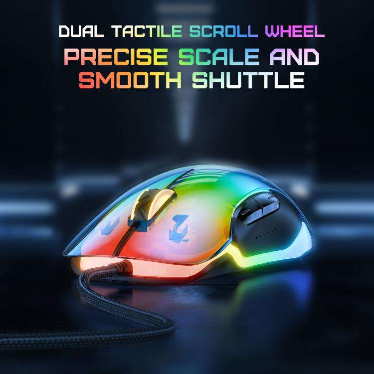 ONIKUMA CW925 12800DPI Colorful RGB E-Sports Gaming Wired Mouse(Black)