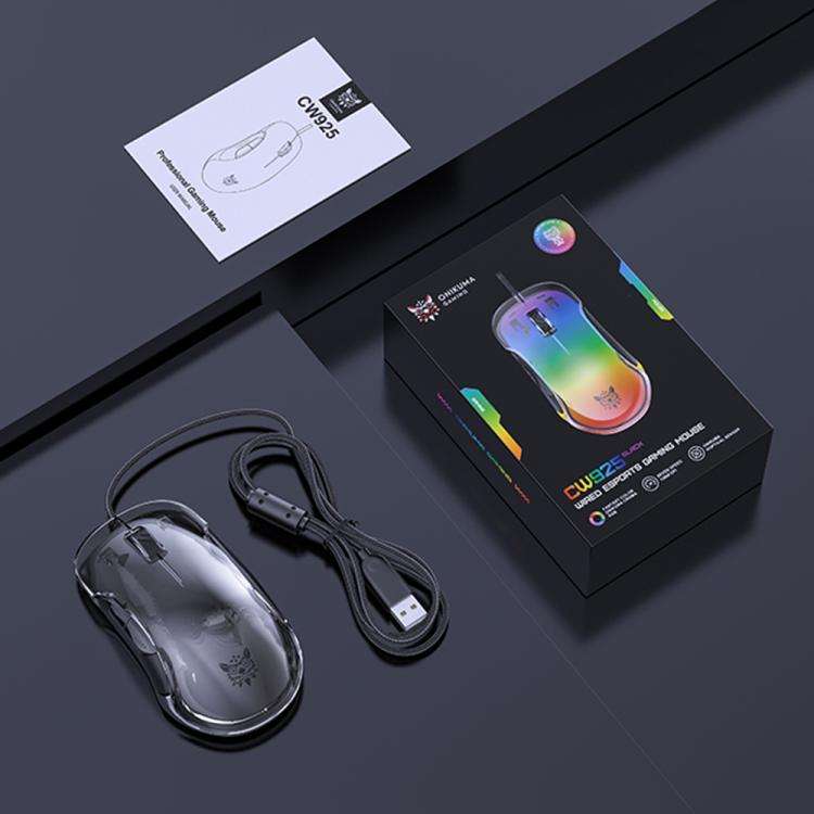 ONIKUMA CW925 12800DPI Colorful RGB E-Sports Gaming Wired Mouse(Black)