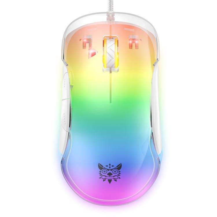 ONIKUMA CW925 12800DPI Colorful RGB E-Sports Gaming Wired Mouse(White)