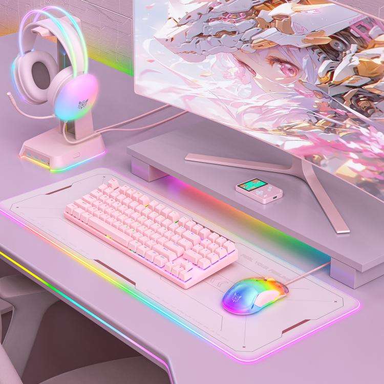 ONIKUMA CW925 12800DPI Colorful RGB E-Sports Gaming Wired Mouse(Pink)