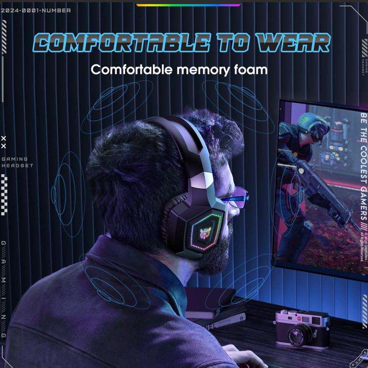 ONIKUMA GT806 Tri-mode Bluetooth 2.4G Wired E-sports Game Headset(Black)