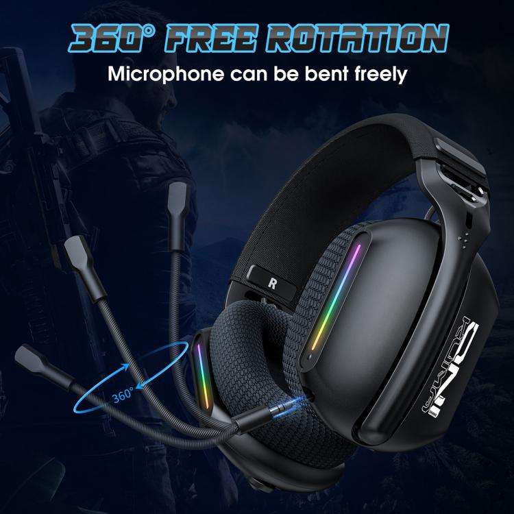 ONIKUMA GT808 Tri-mode Bluetooth 2.4G Wired E-sports Game Headset(Black)