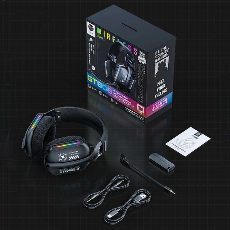 ONIKUMA GT808 Tri-mode Bluetooth 2.4G Wired E-sports Game Headset(Black)
