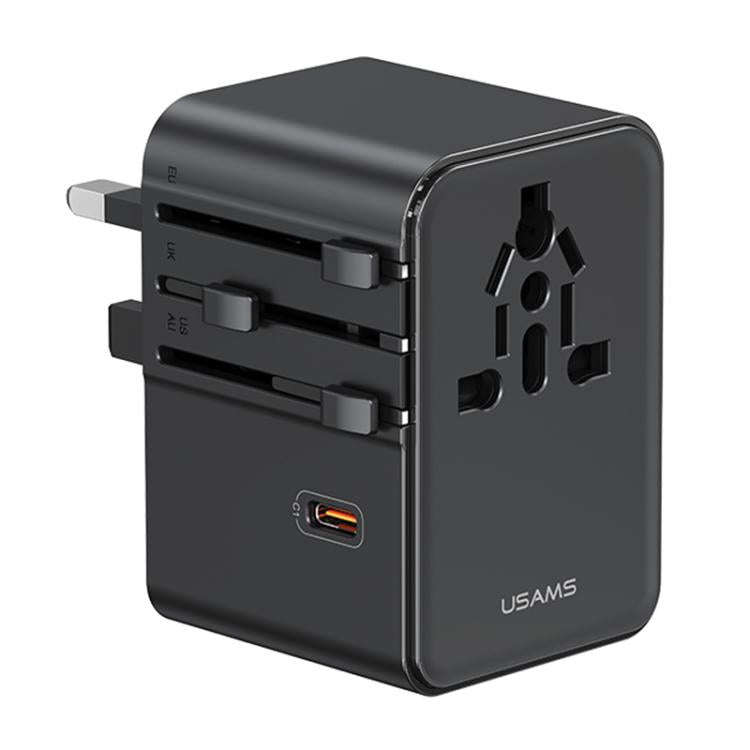 USAMS CC310 70W Three Type-C and Dual USB-A Ports Universal Travel Charger(Black)