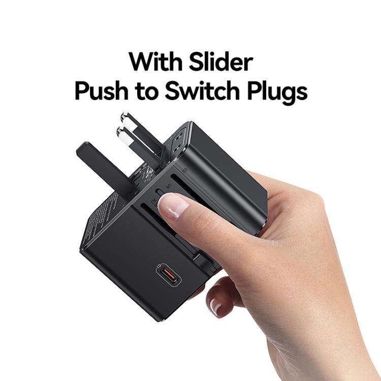 USAMS CC310 70W Three Type-C and Dual USB-A Ports Universal Travel Charger(Black)