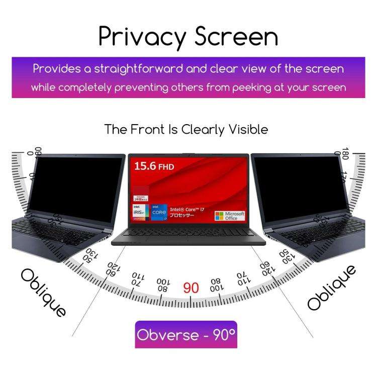 For Fujitsu FMV Lite WA1 15.6 25pcs 9H Anti-peeping Explosion-proof Tempered Glass Film