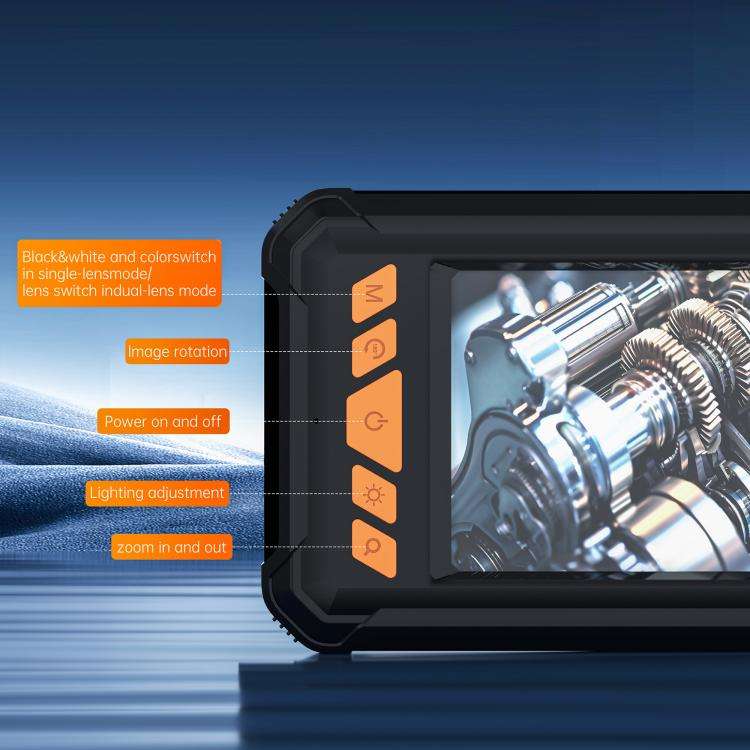 P380 8mm Lens Industrial Pipeline Endoscope with 4.3 inch HD Screen, Spec:10m Tube