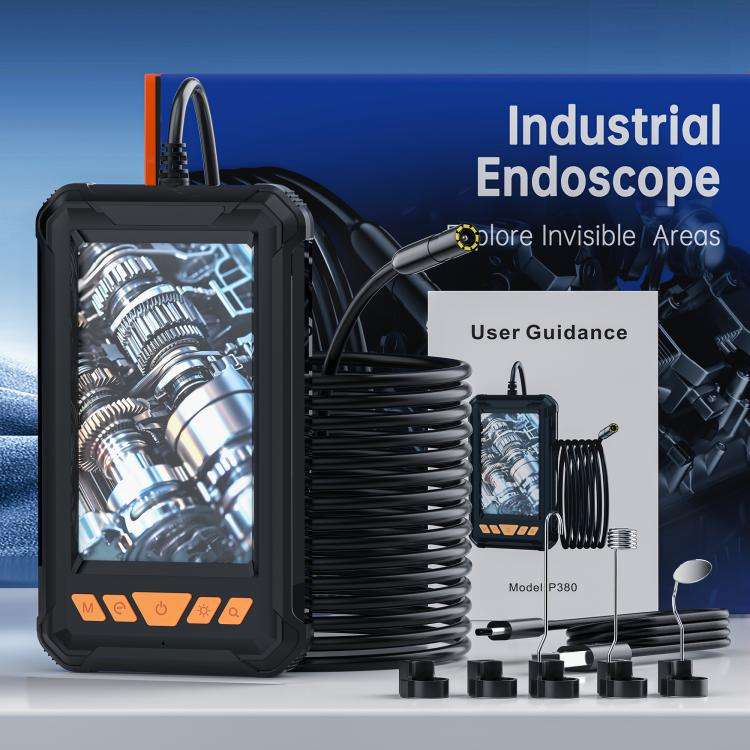 P380 8mm Lens Industrial Pipeline Endoscope with 4.3 inch HD Screen, Spec:10m Tube