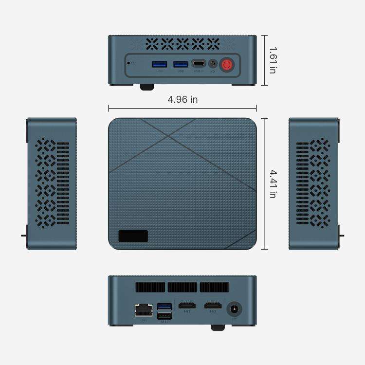 GXMO E2 Windows 11 Mini PC, 16GB+512GB, AMD Ryzen 5 3550H 4-Core Processor(US Plug)