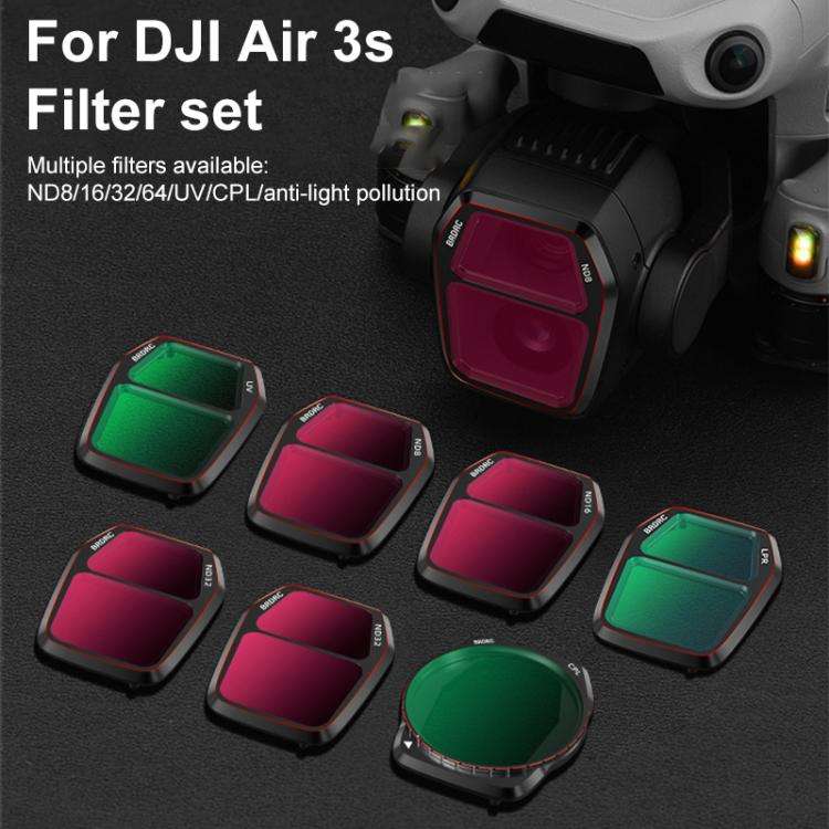 For DJI Air 3S BRDRC Camera Lens Filter, Filter:ND32