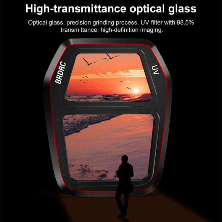 For DJI Air 3S BRDRC Camera Lens Filter, Filter:4 in 1 CPL ND16-64