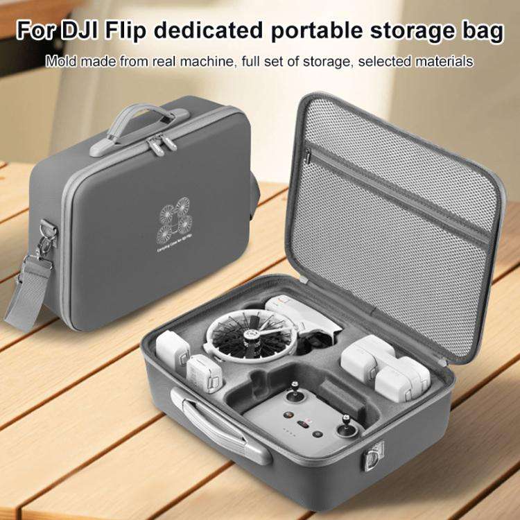 For DJI Flip BRDRC Drone Portable Case Single Shoulder Messenger Bag Handbag(Grey)