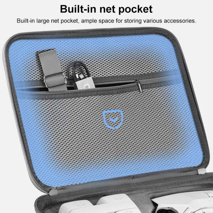 For DJI Flip BRDRC Drone Portable Case Single Shoulder Messenger Bag Handbag(Grey)