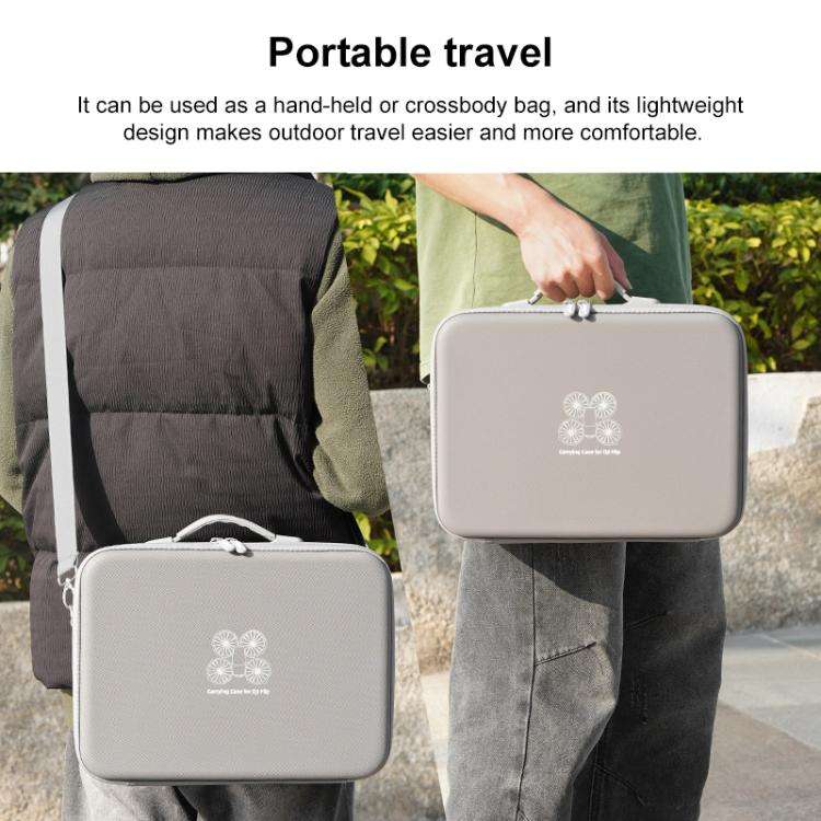 For DJI Flip BRDRC Drone Portable Case Single Shoulder Messenger Bag Handbag(Grey)