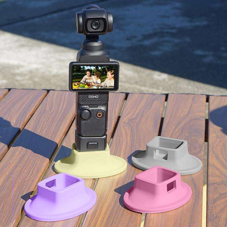 For DJI OSMO Pocket 3 BRDRC Silicone Desktop Base Bracket(Blue)