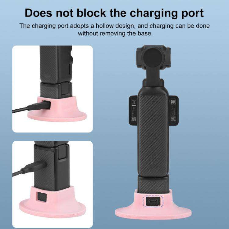 For DJI OSMO Pocket 3 BRDRC Silicone Desktop Base Bracket(Blue)