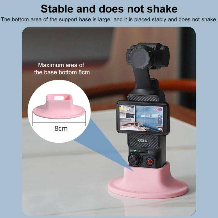 For DJI OSMO Pocket 3 BRDRC Silicone Desktop Base Bracket(Blue)