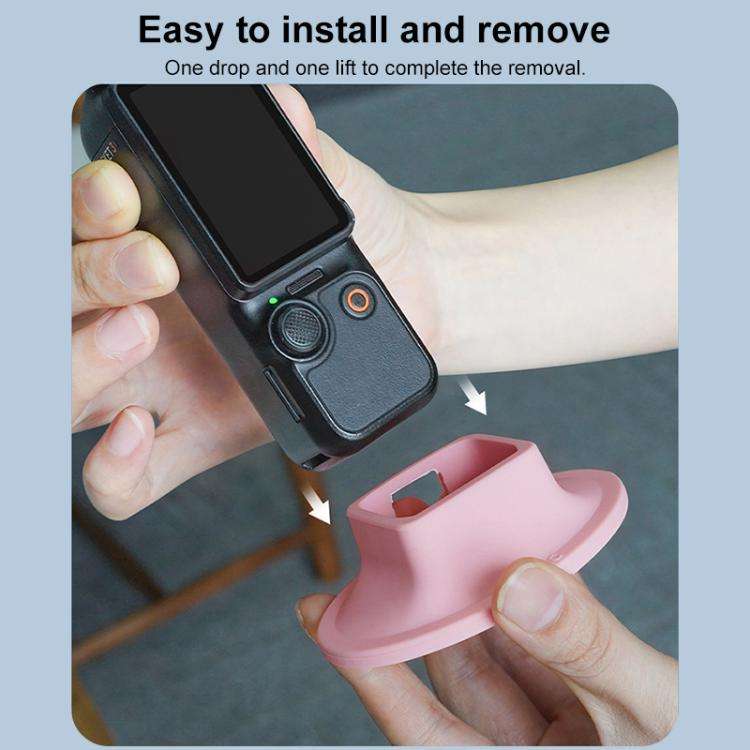 For DJI OSMO Pocket 3 BRDRC Silicone Desktop Base Bracket(Blue)