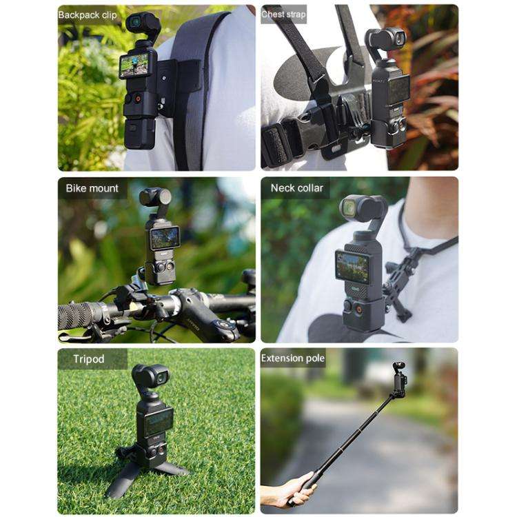 For DJI OSMO Pocket 3 BRDRC Protection Frame Adapter Base, Type:Frame + Head Strap