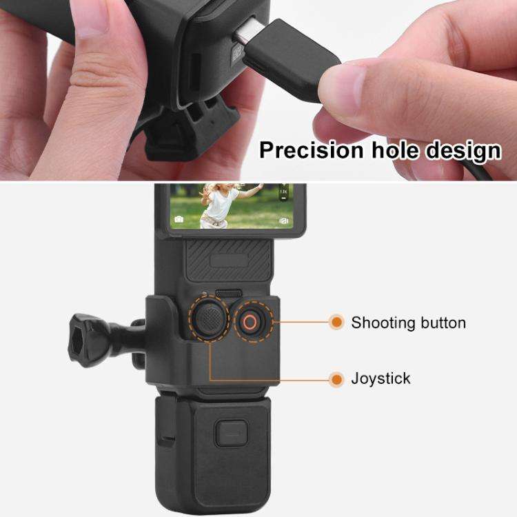 For DJI OSMO Pocket 3 BRDRC Protection Frame Adapter Base, Type:Frame + Chest Strap