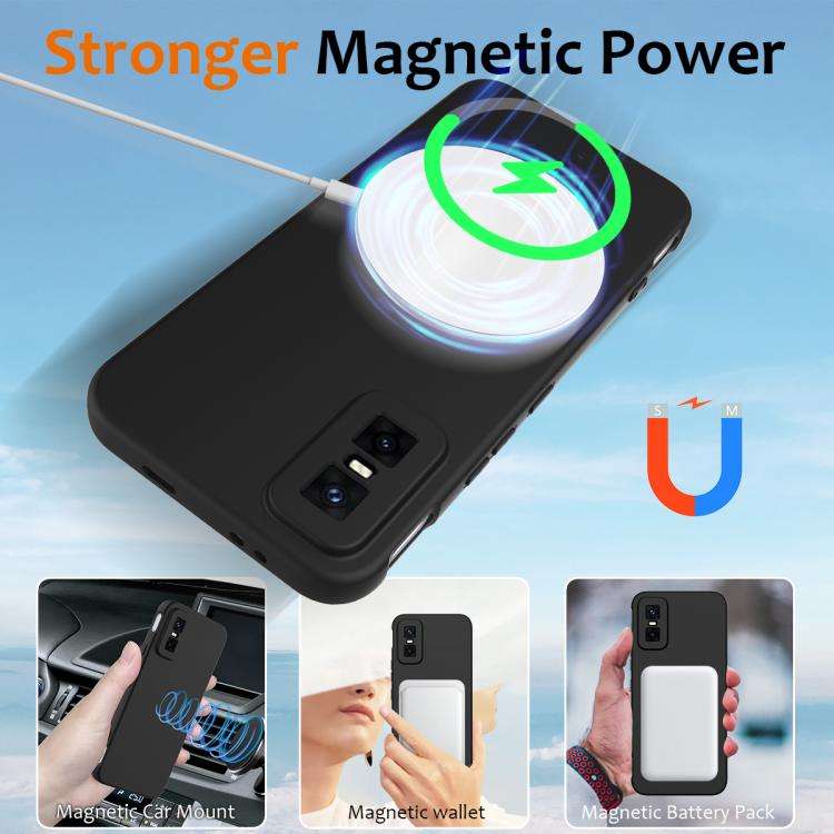 For Infinix GT 30 Pro Shockproof Silicone Magsafe Phone Case(Black)