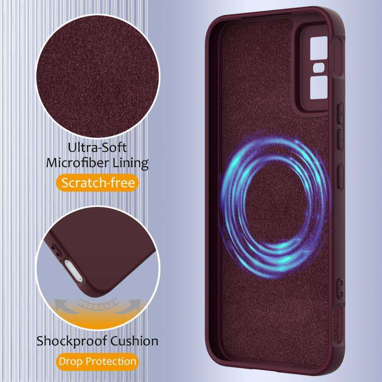 For Infinix GT 30 Pro Shockproof Silicone Magsafe Phone Case(Plum Color)