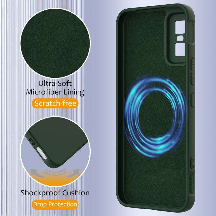 For Infinix GT 30 Pro Shockproof Silicone Magsafe Phone Case(Dark Green)